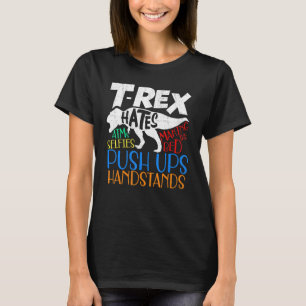 Camiseta T Rex Odia Muchas Cosas Dino Gear Para Los Niños