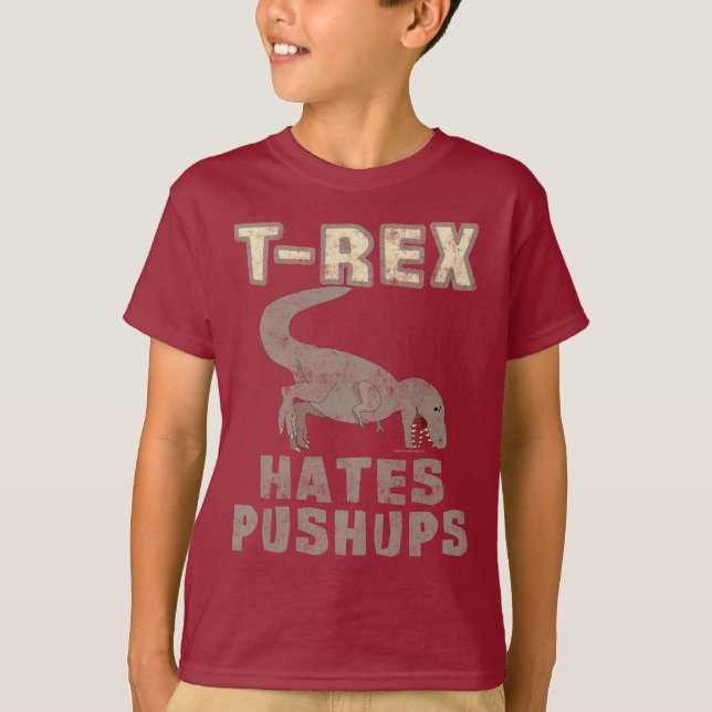 Camiseta T-Rex odia niños divertidos del dinosaurio de los (Anverso)