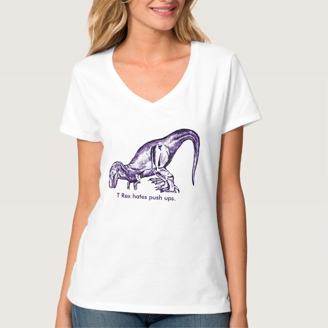 Camiseta T Rex odia pectorales (Anverso)