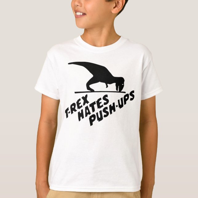 Camiseta T-Rex odia pectorales (Anverso)