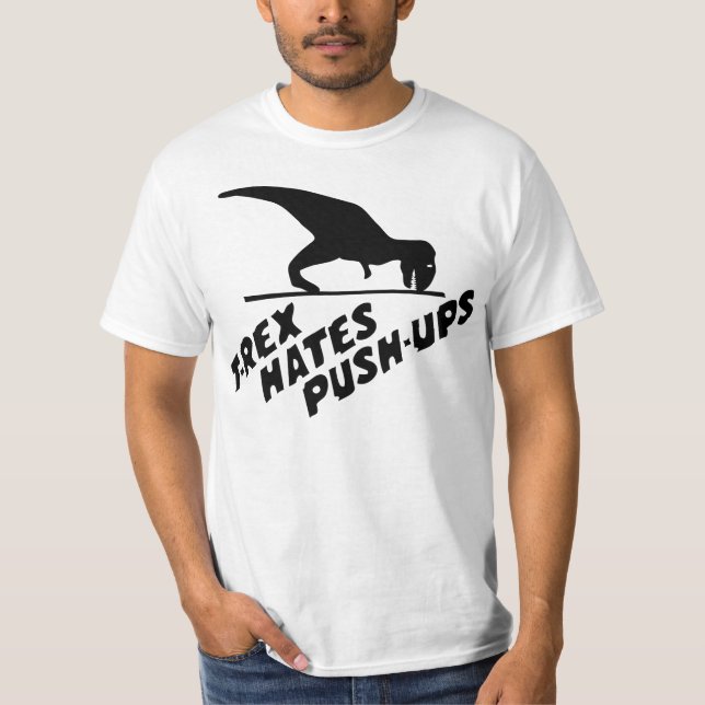 Camiseta T-Rex odia pectorales (Anverso)
