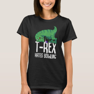 Camiseta T Rex Odiaba Bowling con brazos cortos Dino TRex
