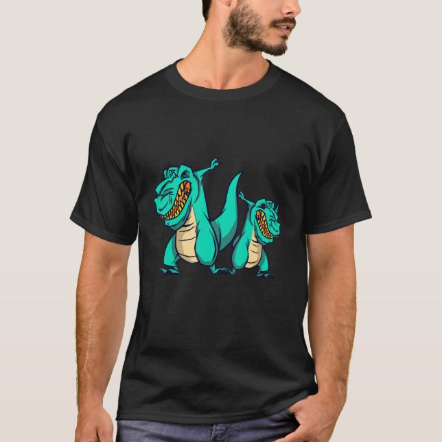 Camiseta T Rex Padre Hijo Dabbing Dance Pareja Hijos D (Anverso)
