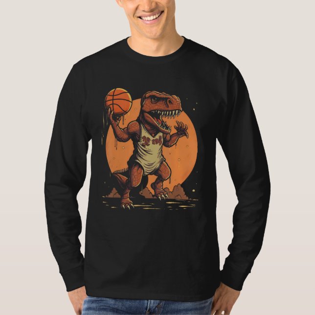 Camiseta T Rex playing Basketball Coach Dino Trex Rex Sport (Anverso)