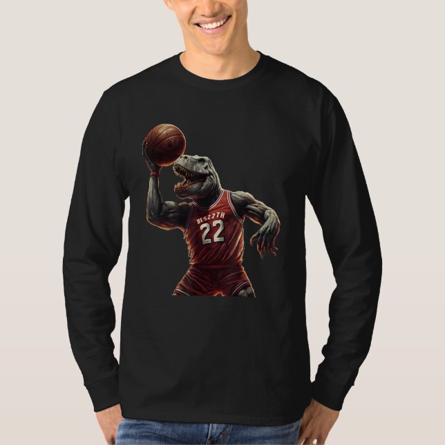 Camiseta T Rex playing Basketball Coach Dino Trex Rex Sport (Anverso)