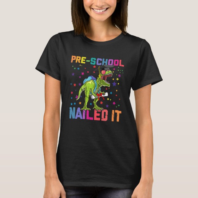Camiseta T Rex Pre-School Nill It Pre K Graduation Class O (Anverso)