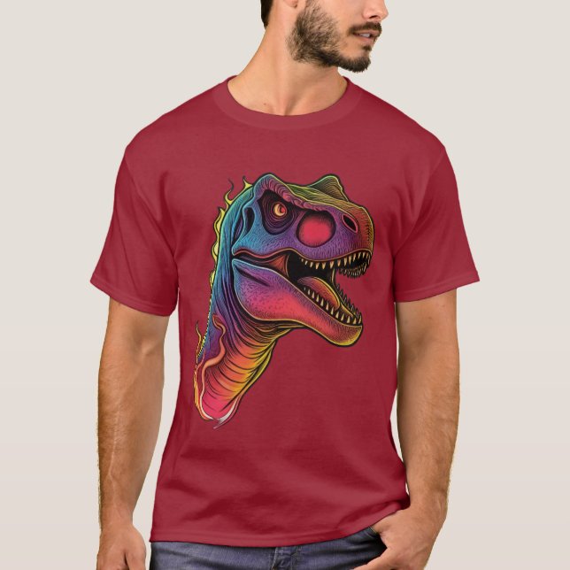 Camiseta T-Rex psicodélico (Anverso)