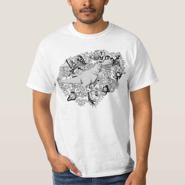 Camiseta T-Rex psicodélico (Anverso)