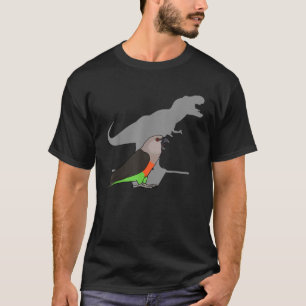 Camiseta T rex Red Bellie Parrot macho Funny Dinosaur Parro
