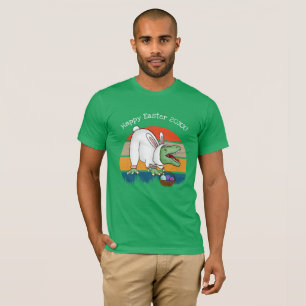 Camiseta T-Rex retro en la cacería de huevos con vándalos d
