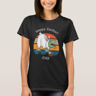 Camiseta T-Rex retro en la cacería de huevos con vándalos d