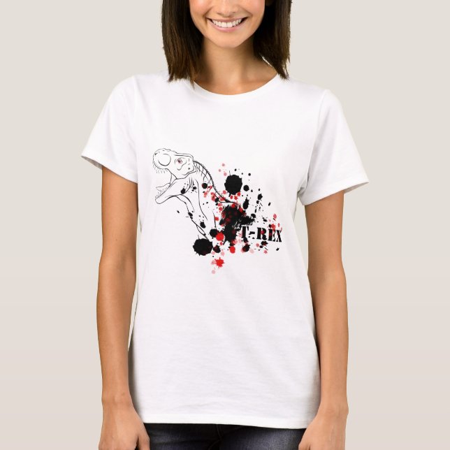 Camiseta T-Rex (rojo y negro) (Anverso)