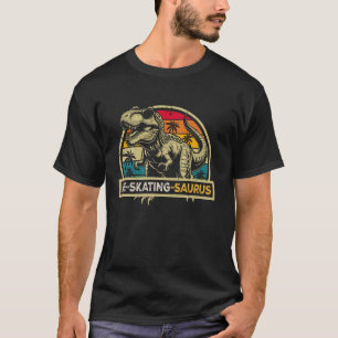 Camiseta T-Rex Saurio Patinando Saurio Familia Patinaje Sob