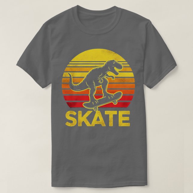 Camiseta T rex Skateboarder Retro Vintage Skateboarding (Diseño del anverso)