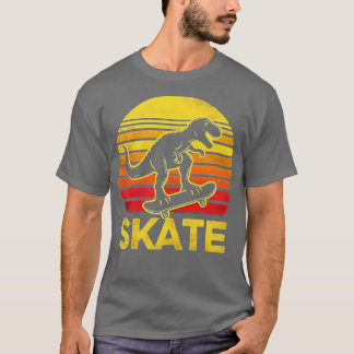 Camiseta T rex Skateboarder Retro Vintage Skateboarding