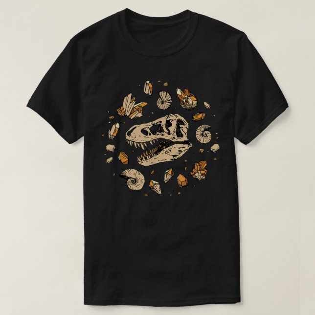 Camiseta T-Rex Skeleton Dino huesos paleontólogo Fossil Di (Diseño del anverso)