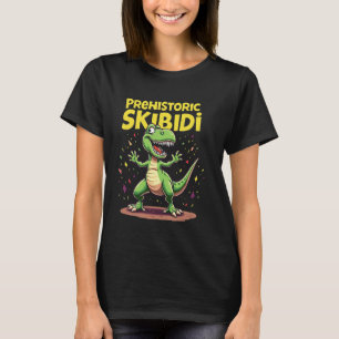 Camiseta T-Rex Skibidi Prehistórico Baile de Dinosaurio Div