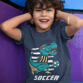 Camiseta T-Rex Soccer Player Sports T-Shirt