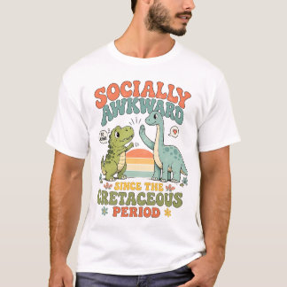 Camiseta T-Rex Socialmente Torpe Dinosaurio Divertido Alta