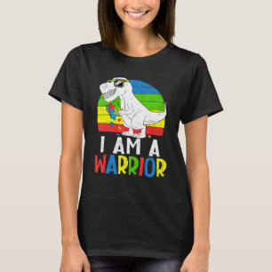 Camiseta T Rex Soy Un Guerrero Conciencia del Autismo Niño 