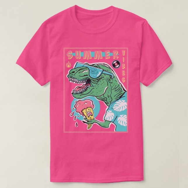Camiseta T Rex Summer Vibes (Diseño del anverso)