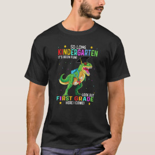 Camiseta T Rex Tan Largo Jardín De Niños Aquí Que Me Graduo
