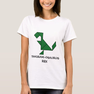 Camiseta T-Rex + Tangramas = Tangram-osauro Rex Cute Dino