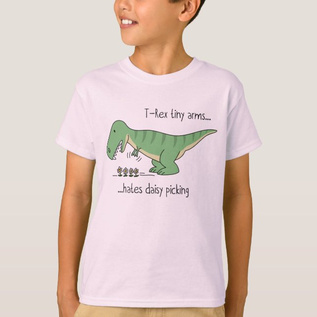 Camiseta T-Rex tiny arms: daisy picking (Anverso)