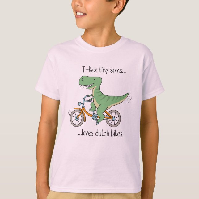 Camiseta T-Rex tiny arms: dutch bikes (Anverso)