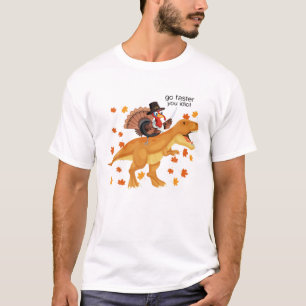Camiseta T Rex Turquía montando dinosaurios Rex chicos dive