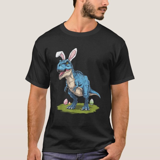 Camiseta T Rex with Bunny Ears Funny Easter Dinosaur Trex B (Anverso)