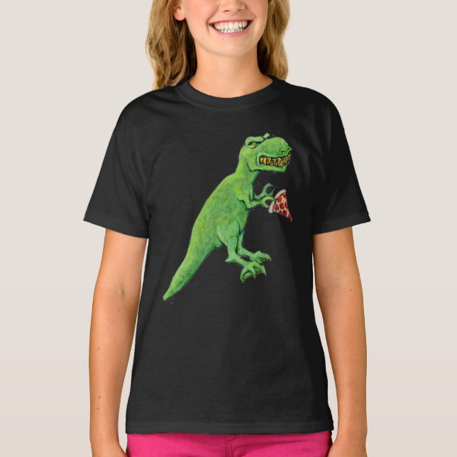Camiseta T-Rex y Pizza (Anverso)