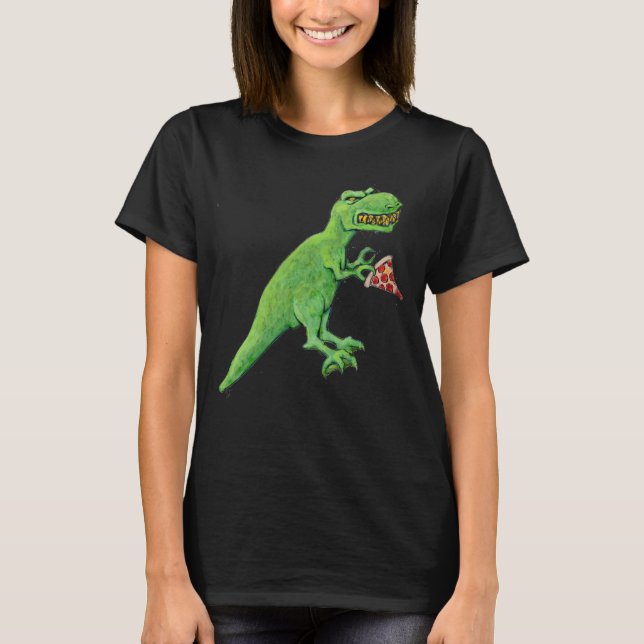 Camiseta T-Rex y Pizza (Anverso)