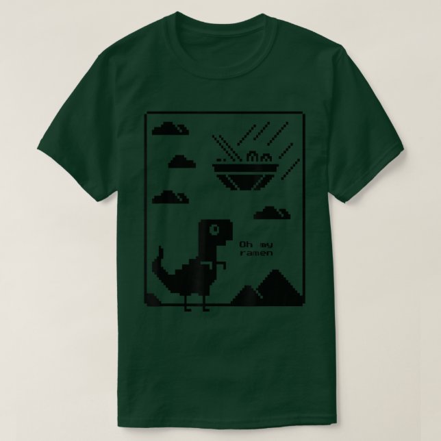 Camiseta T-Rex Y Ramen Pixel Art Oh My Ramen T-Rex Ramen (Diseño del anverso)