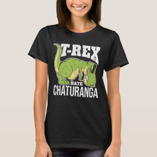 Camiseta T Rex Yoga Dinosaurio Yoga Pose Chaturanga Yogi