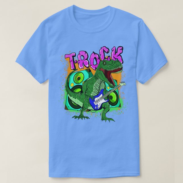Camiseta T Rock Tocando Guitarra (Diseño del anverso)