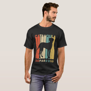 Camiseta T-S de la silueta del perro del leopardo de