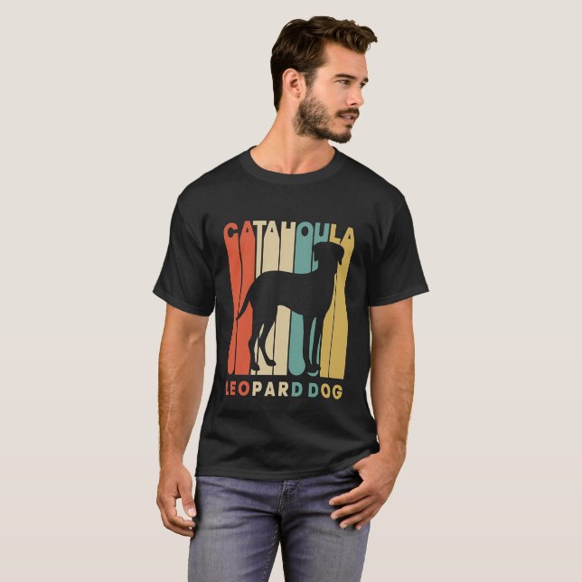 Camiseta T-S de la silueta del perro del leopardo de (Anverso completo)