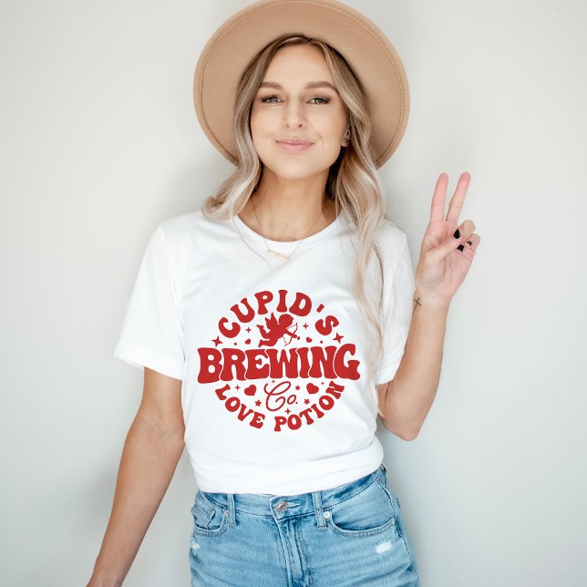 Camiseta T-S, El día de San Valentín de café de Cupido (Subido por el creador)