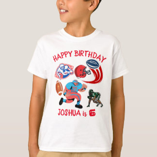 Camiseta T-Sh, partido de cumpleaños de fútbol americano pe