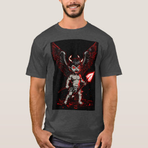 Camiseta t shart fansi diseño rojo negro enojado