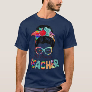 Camiseta T-Shi, profesora de primer grado divertida y desor