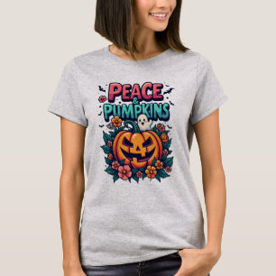 Camiseta T-shir de Peace & Pumpkin Halloween
