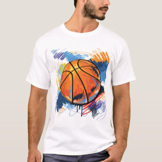 Camiseta T-shir Ilustracion de doodle de baloncesto persona