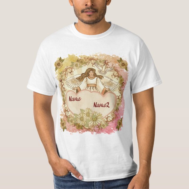 Camiseta T-Shirt Ángel de amor verdadero cristiano (Anverso)