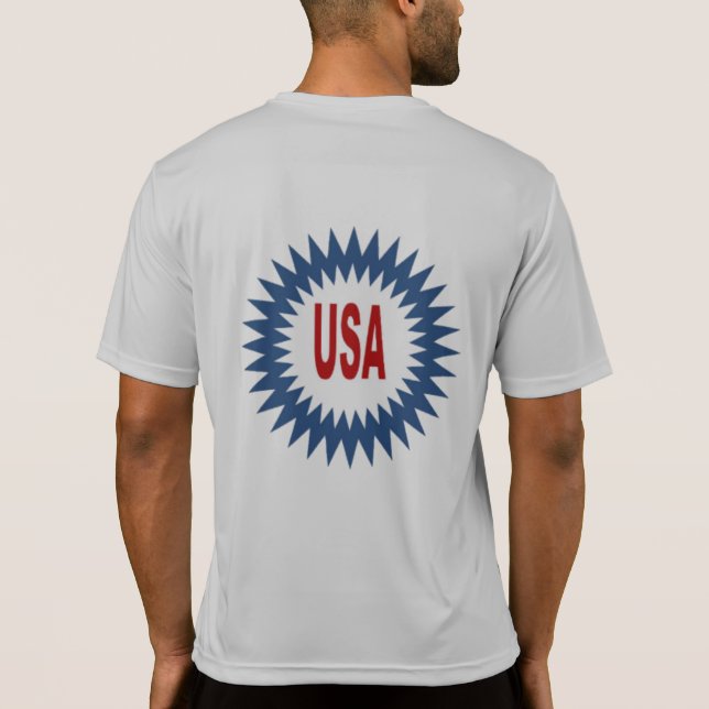 Camiseta T-shirt  argent  dos homme  SUN  USA (Reverso)