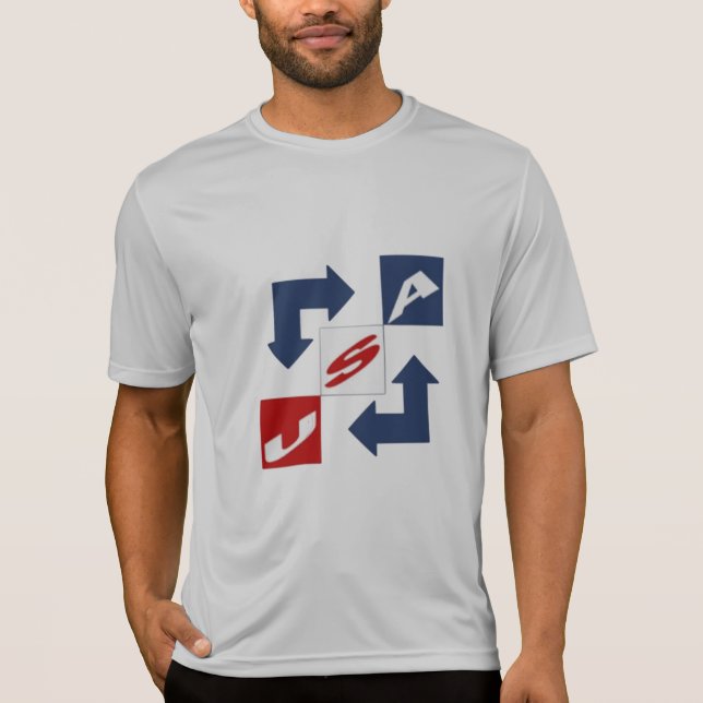 Camiseta T-shirt argent homme   DESIGN   USA  (Anverso)