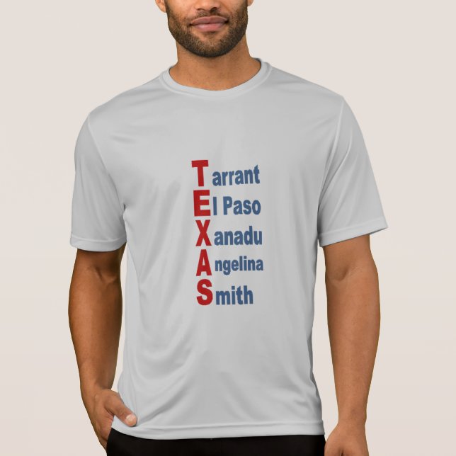 Camiseta T-shirt  argent  homme TOURISME  TEXAS (Anverso)