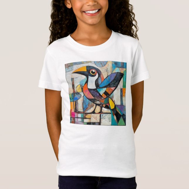 Camiseta T-shirt art abstrait oiseau (Anverso)