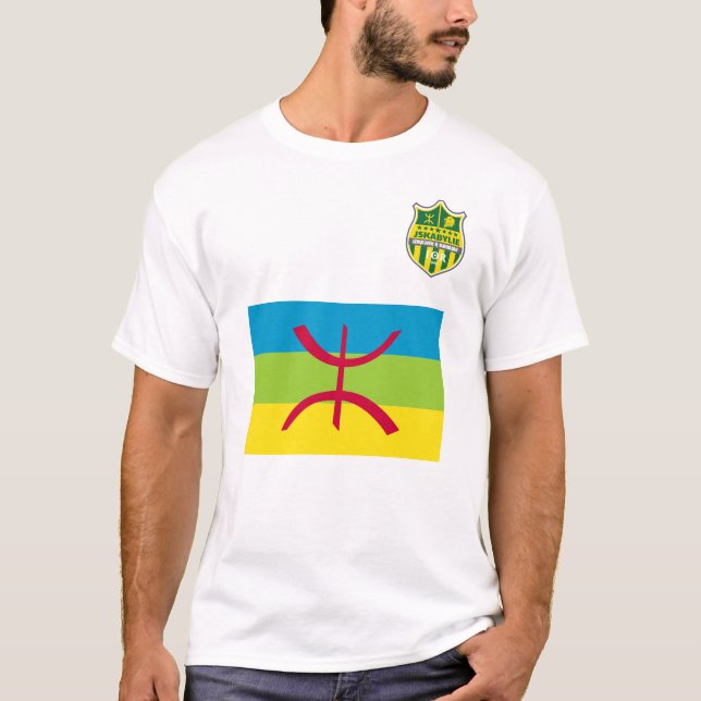 Camiseta T-shirt avec logo JSKabylie et drapeau berbère (Anverso)
